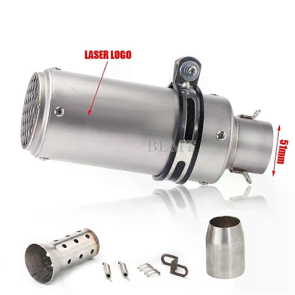 Échappement universel 51/60mm sc silencieux en inox échappement en fibre de carbone avec DB Killer pour z900 R3 R25 MT07 MT09 R1 Z400 Z650