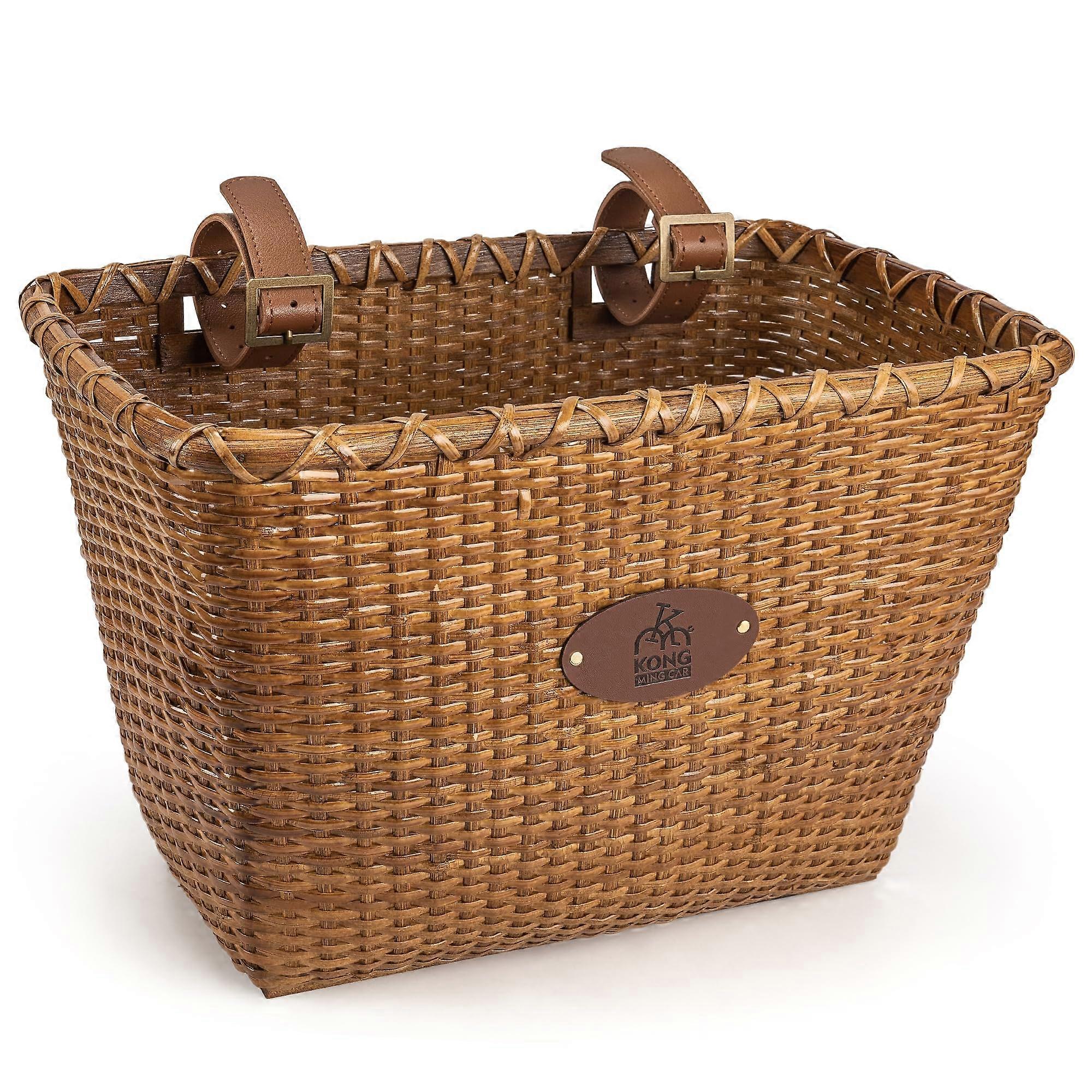 Bisiklet Sepeti, El Yapımı Rattan Bisiklet Sepetleri, Kadınlar için Ön Bisiklet Sepetleri, Yetişkin Bisikletleri için Retro Tarzı Bisiklet Sepetleri