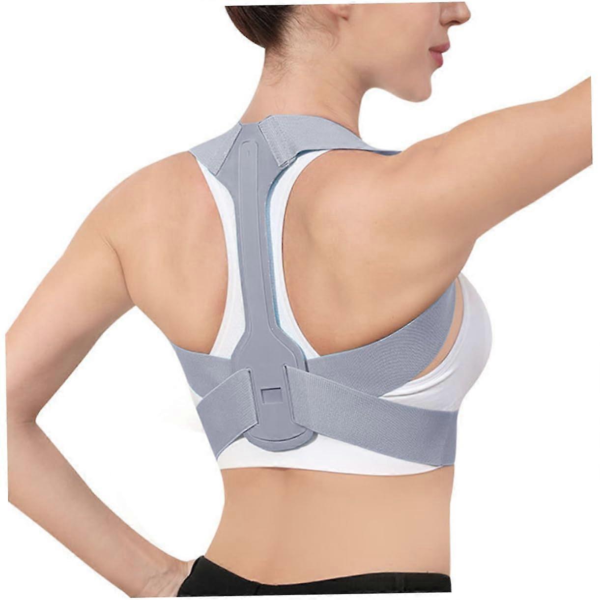 Adjustable Posture Hunchback Shoulder Correct Belt Grey Unisex Size M Back Support Shoulder Brace