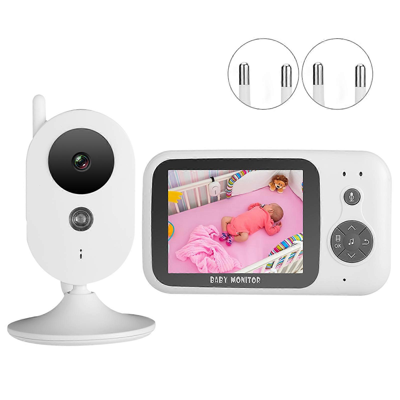 Wireless Baby Video Monitor with Night Vision, Intercom, Lullabies & Temperature Sensor