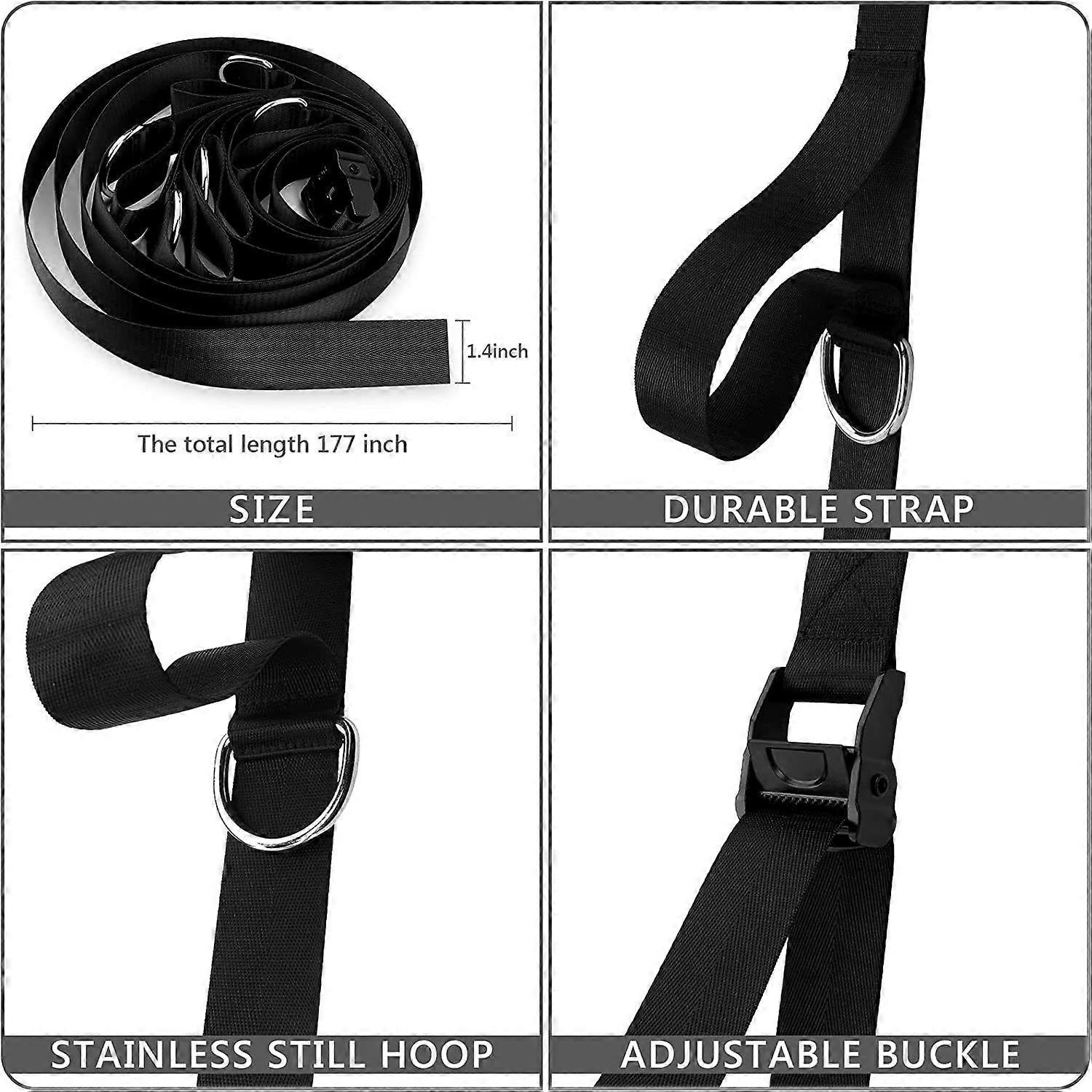 حزام شد الباب بدون تثقيب أو تركيب ، معدات اللياقة البدنية المنزلية ، ملحق التوتر