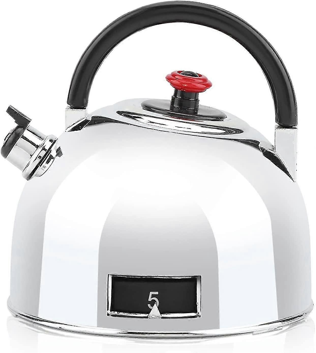 Teapot Shaped Kitchen Timer, Stainless Steel Mechanical Timing Alarm