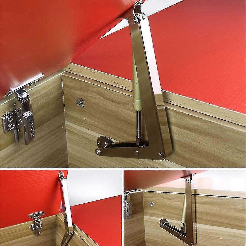 2 Pieces With Gas Spring, 100n Gas Shock Absorbers, Elevator Hinged Cover Support