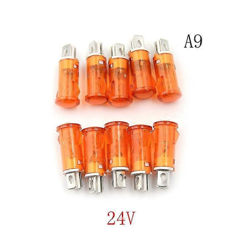 10pcs Signal Lamp 10mm Red Green Yellow Lamp Indicator Light 12v 24v 220v