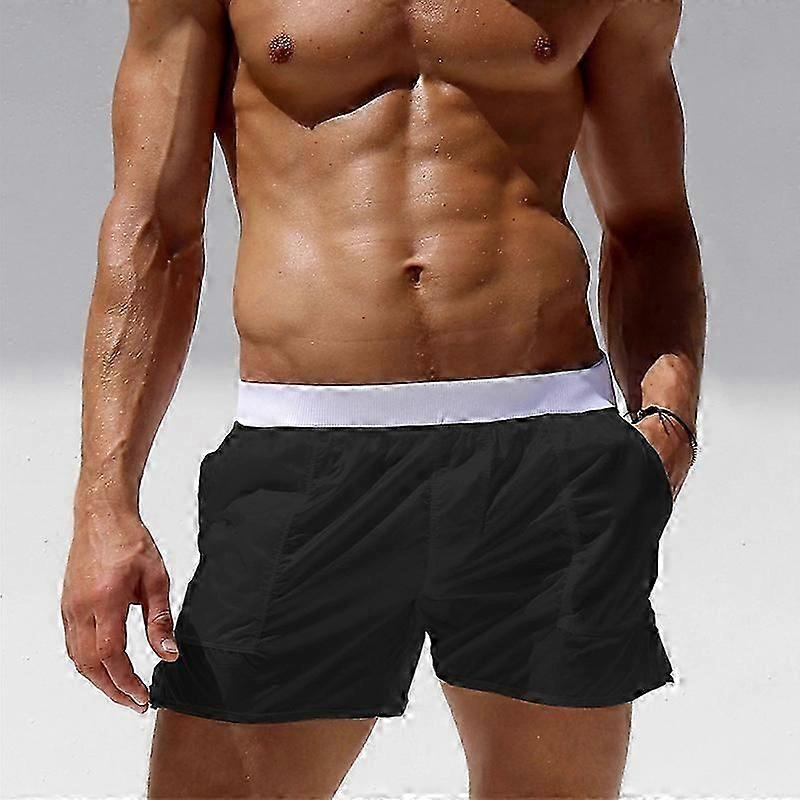 Men's Transparent Shorts Exercise Stretch Waist Beach Casual Pants