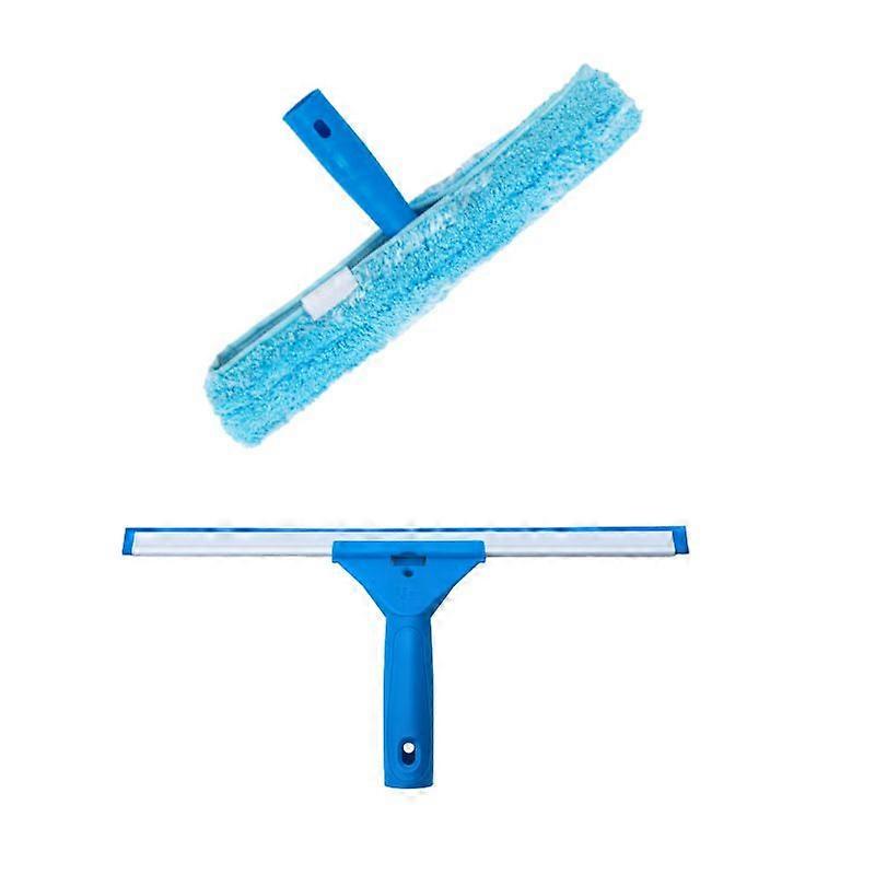 Professional Window Squeegee with Microfiber Brush, Width 35 cm, Window Squeegee for Shower, Bathroom, Car, Window