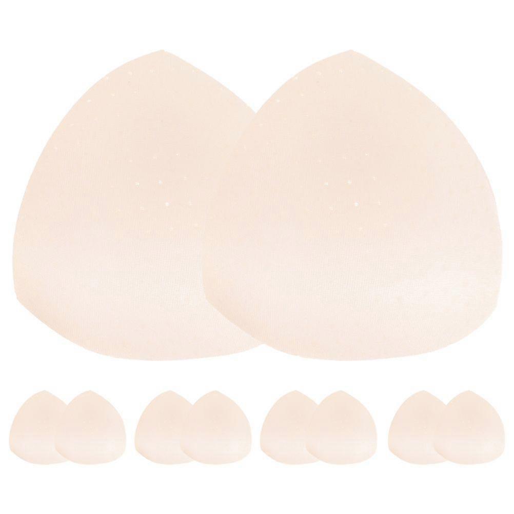 5 Pairs Push Up Bra Pads Inserts For Women Removable Sports Bra Inserts Waterproof Swimsuit Padding Triangle Bra Cup Pads For Bikinis Beige