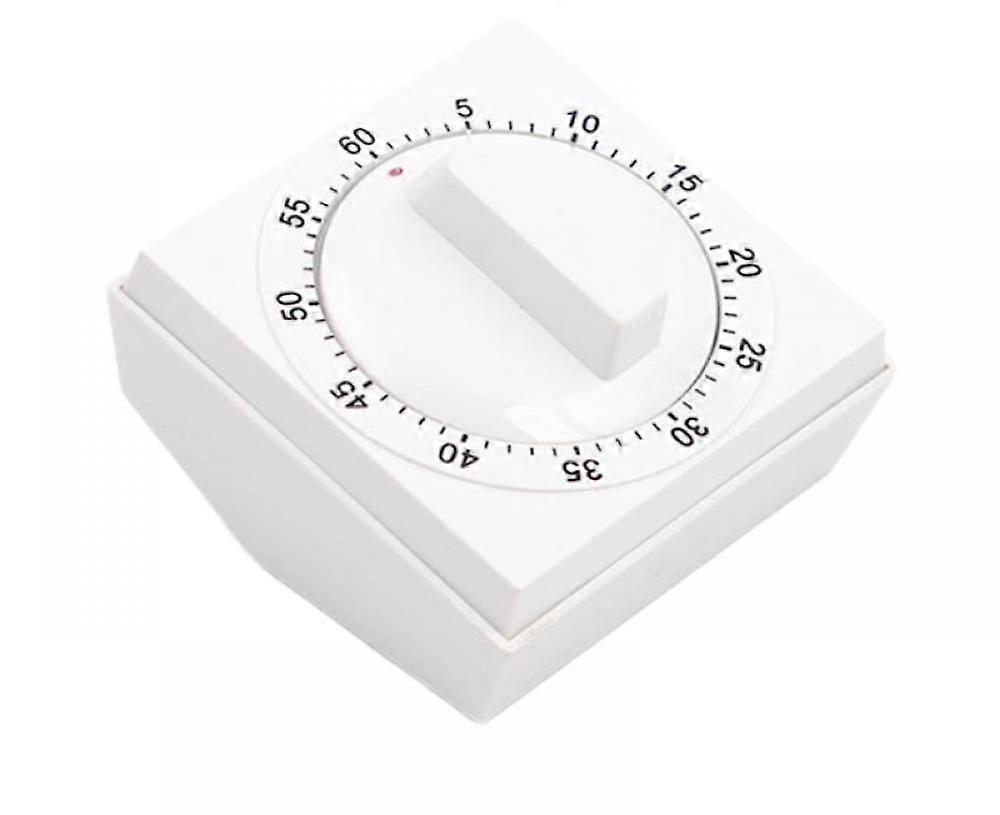 60 Minute Kitchen Mechanical Timer, Manual Cooking Timer | Kitchen Alarm Mechanical Timer.(White)