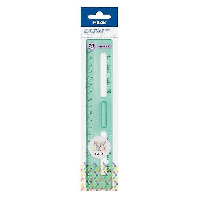 Small graduated ruler - 20 cm - Durable plastic - With handle - Milan
