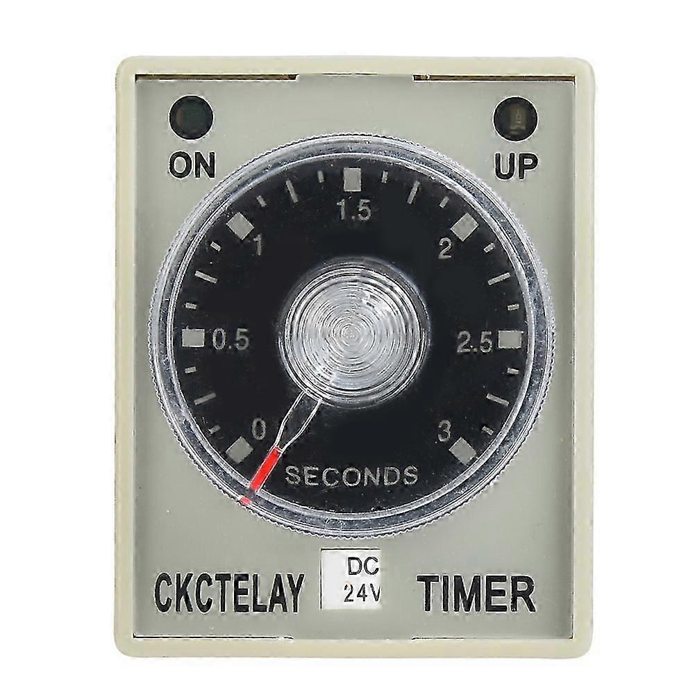 AH3-3 Timer Relay Electronic Type Adjustable Release Delay Time Relay 8 Pins 3S (DC24V)