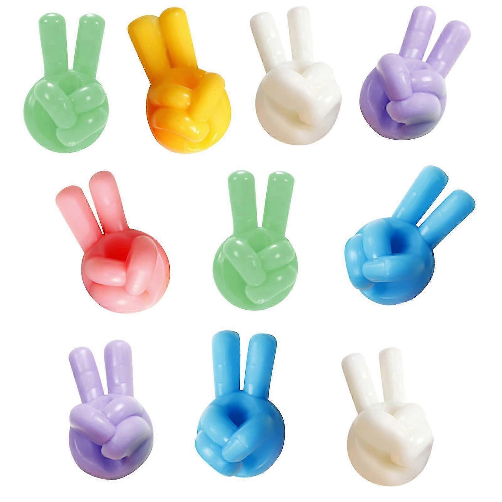 10Pcs Silicone Thumb Wall Hook,Multifunction Adhesive Cable Clip,Creative Self Edition d