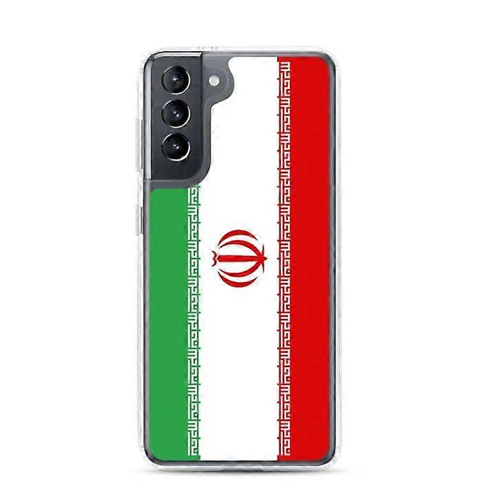 Phone Case - PIXELFORMA - Samsung Galaxy S21 Plus - Iran Flag - Transparent Plastic - Flexible