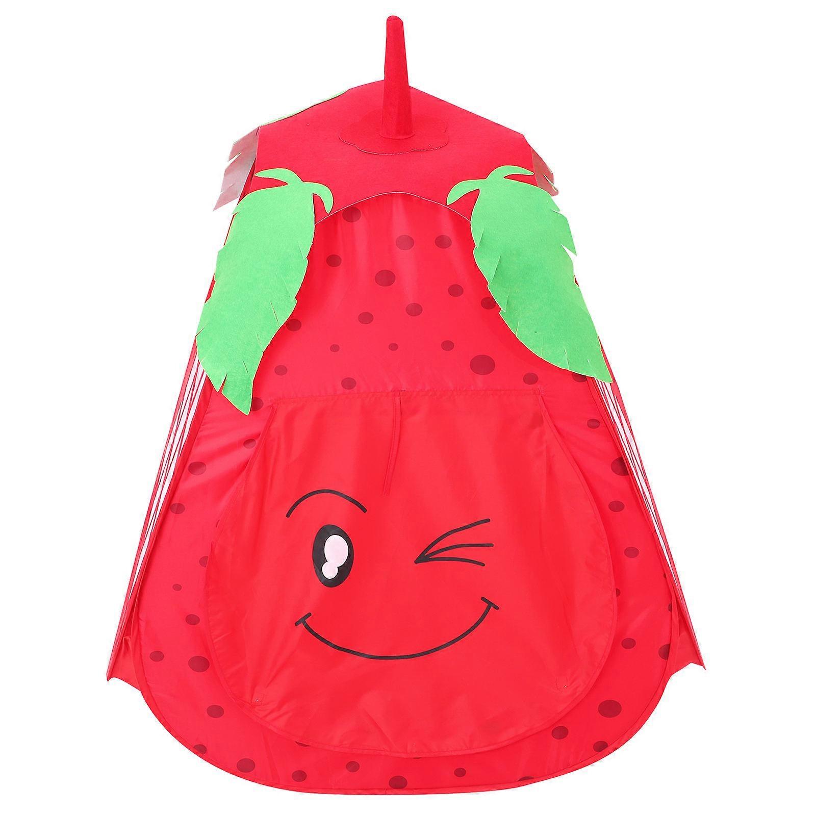 Strawberry Play Tent for Boys and Girls – Foldable Indoor Castle with Spacious Design for Imaginative Play and Creativity Development – Fun Game