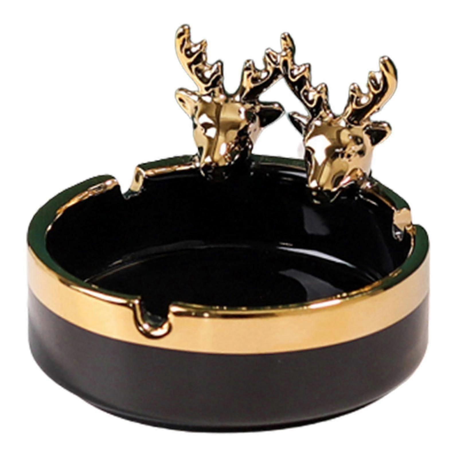 Keramisk askebæger Askebæger Guldmalet Hjorteaskebæger Hjem Decorations_Lucky_B