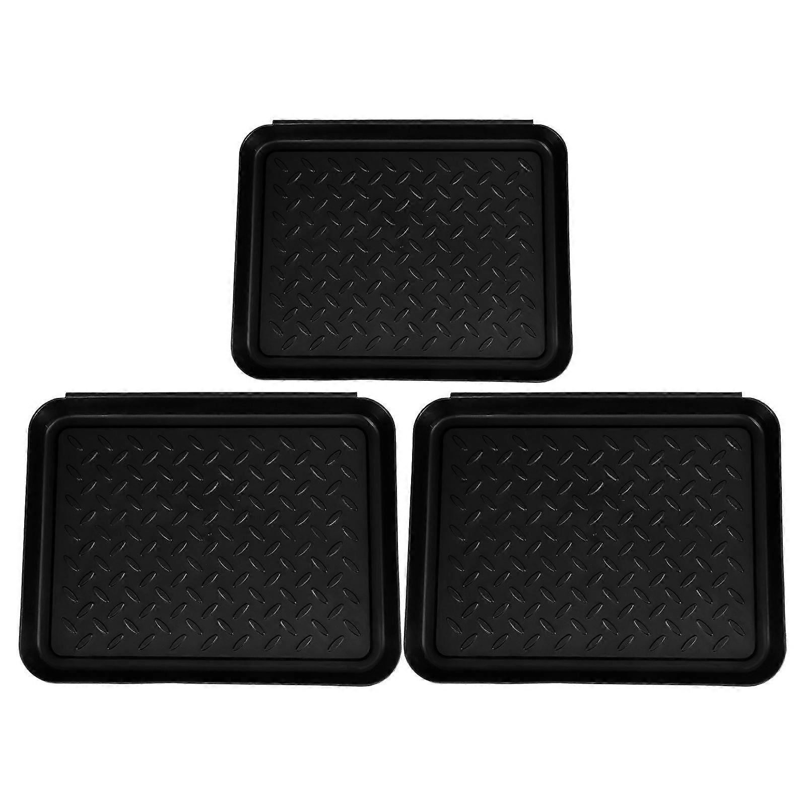 3pcs δίσκος μπότας για την είσοδο Κάτοχος παπουτσιών για την πόρτα Εύκολος καθαρισμός για την αποθήκευση παπουτσιών Μπότες Φυτά Σίτιση κατοικίδιων ζώων Αποθήκευση κουζινών κορμών αυτοκινήτων αποτρέπει Deformati