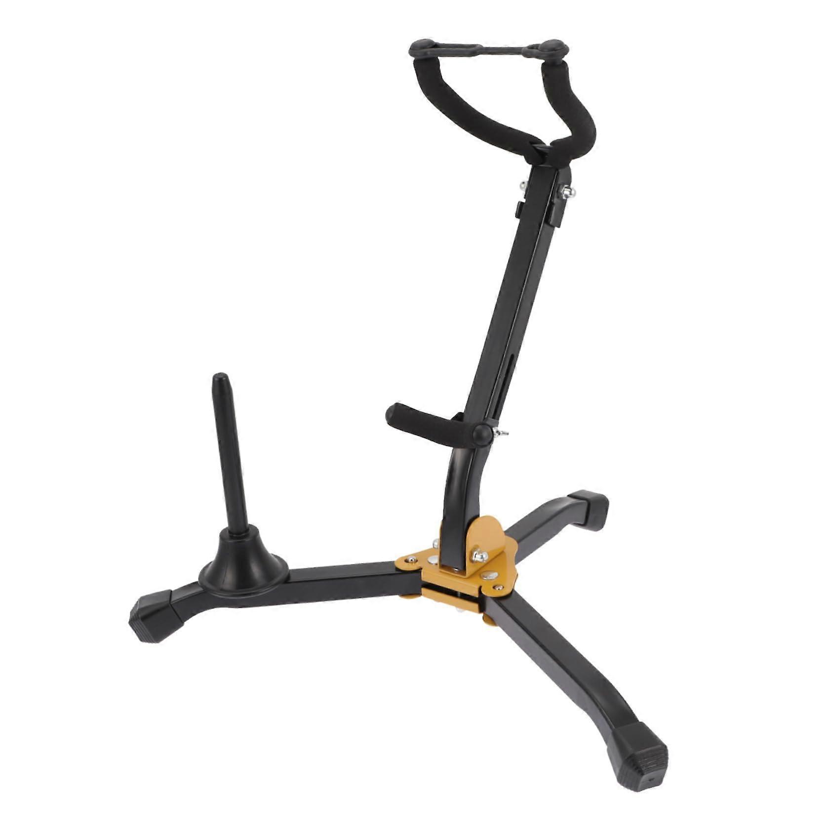 Saxophone Stand Iron Rack - Collapsible Display Bracket for Alto & Tenor Saxophones, Adjustable Height, Durable Metal
