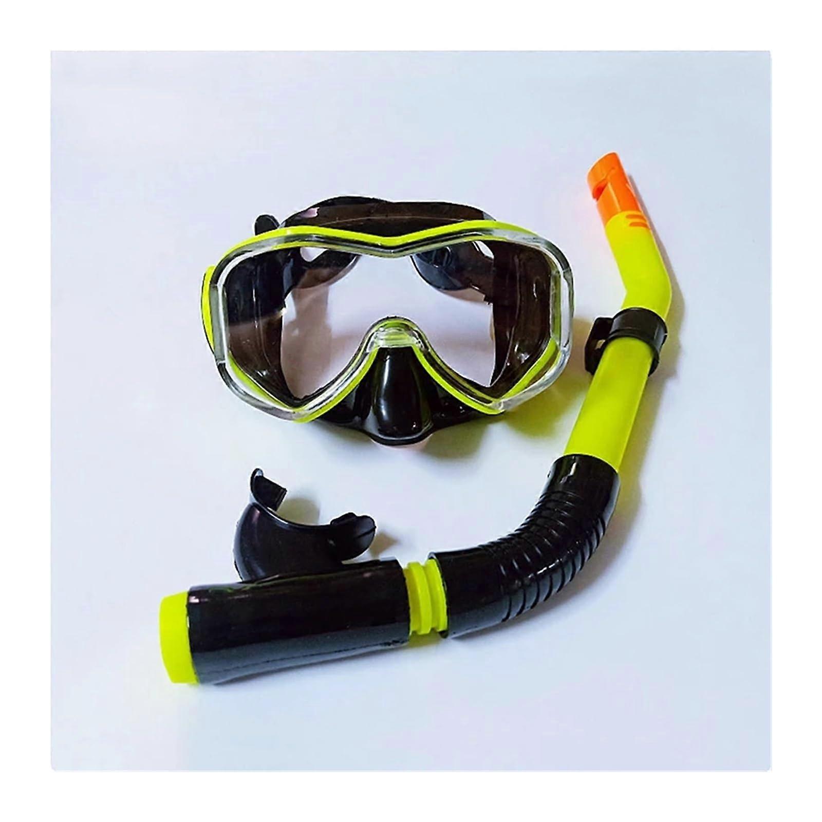 Full Face Snorkel Mask Set for Adults, Tempered Glass Diving Equipment, Deep Sea Snorkeling Gear with Adjustable Strap