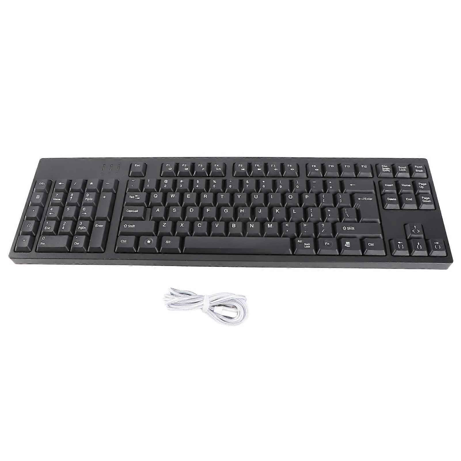 Left-Handed Ergonomic Keyboard Full Size 109 Keys Dual USB for Computer Laptop
