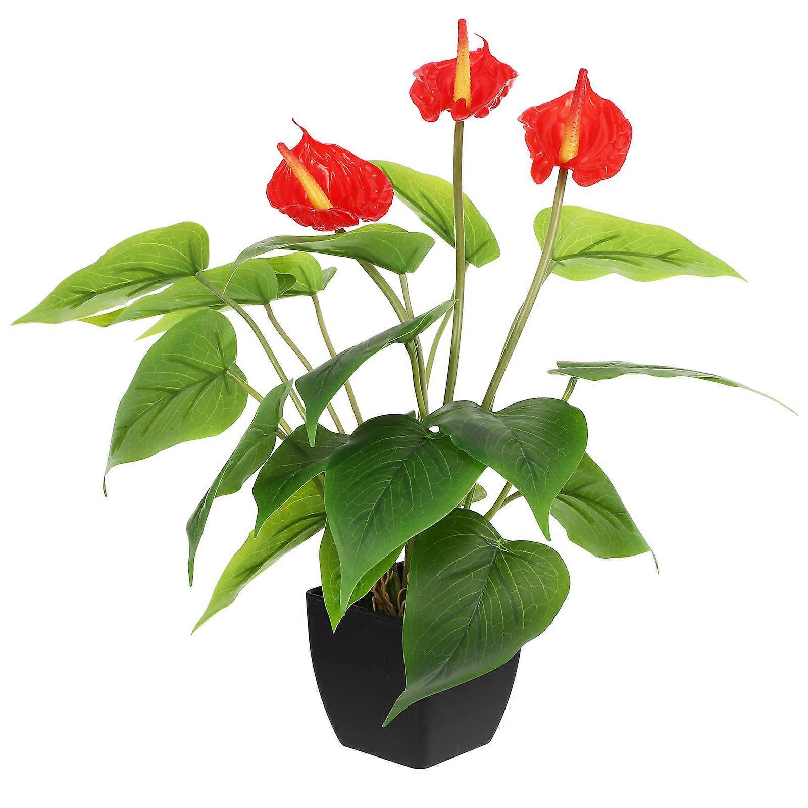 Artificial Flower Potted Plant for Home Decorations Assorted Color No Maintenance Needed
