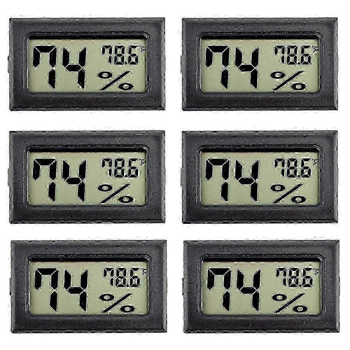 6 Pack Mini Hygrometer Indoor Hygrometer Hygrometer Digital Thermometer Humidity  o