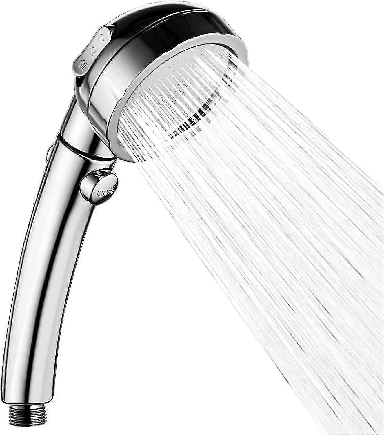 Universal Handheld Shower Head with 3 Water-Saving Modes and Shut-Off Feature, Compatible with Various Brands