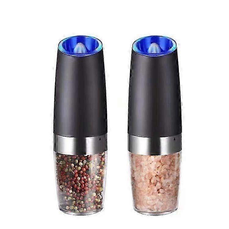 2pcs Spice Grinder Electric Gravity Sensor Spice Grinders Black