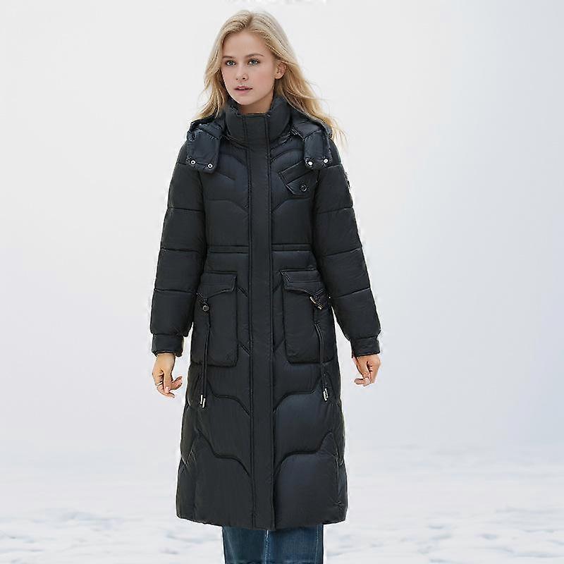 GMXIA Women's Vintage Casual Solid Color Print Autumn Winter Long Sleeve Hooded Jackets & Coats