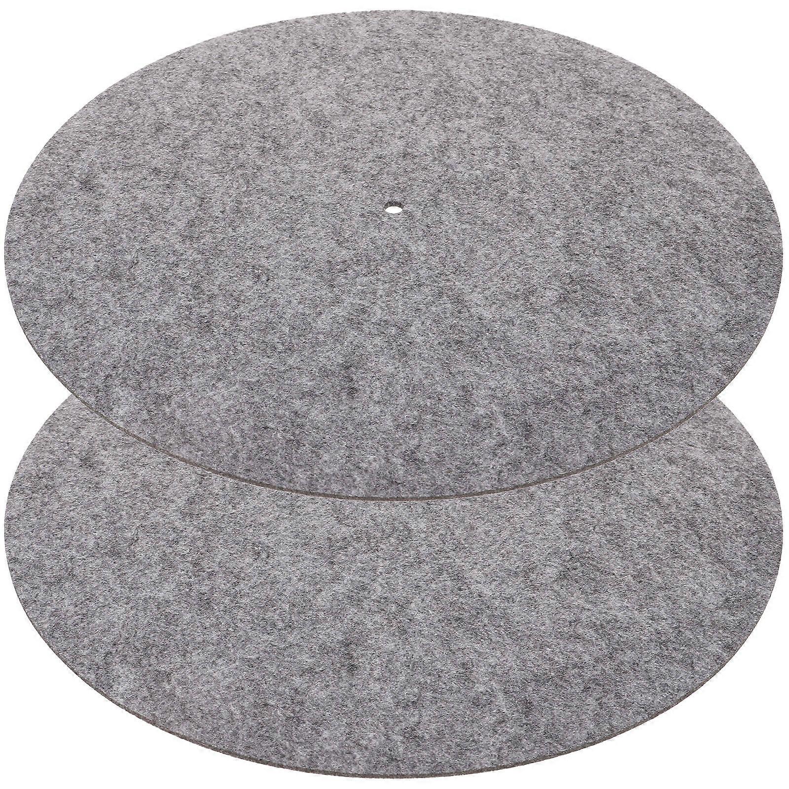 Anti Vibration Record Platter Mat Vinyl Record Player Slip Mat Noise Reduction Square Simple Design 2Pcs