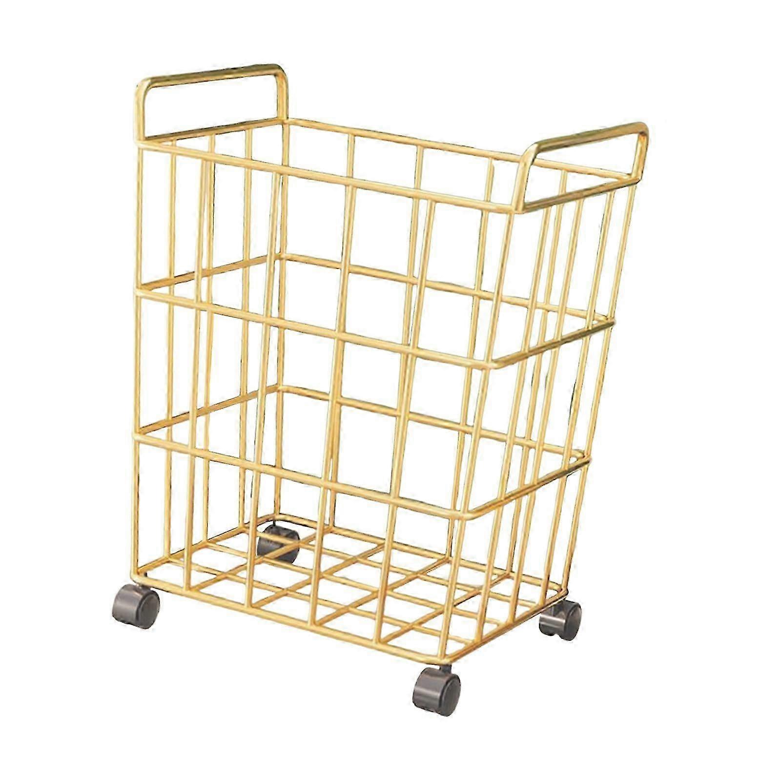 (ס. גולד) עגלת אחסון כדור ספורט ברזל עגלת כדור נוחה למוסכים חדר כושר שחור L