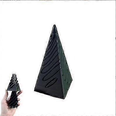 Unmögliche Pyramide Passthrough Skulptur, 3D Schwarze Pyramide Kunst