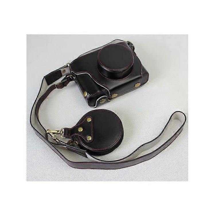 PU Leather Camera Protective Case + Strap + Camera Lens Bag Compatible For Fujifilm X100F