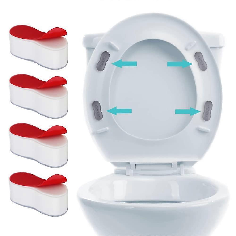 Toilet Seat Buffers - Pack of 4 Universal Replacement Bumpers for Standard and Elongated Toilets, Support Plugs for Home and Commercial Use