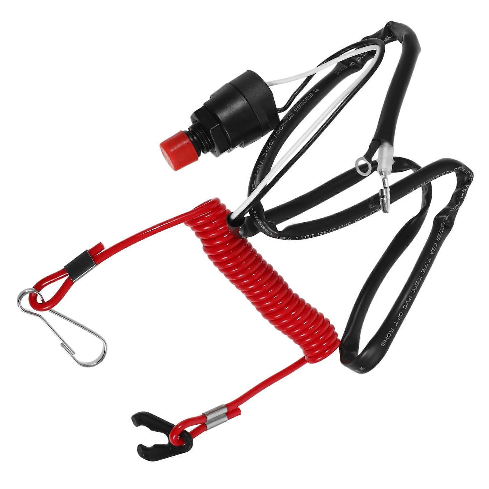 Waterproof Boat Ignition Switch for Outboard Motors, Durable Engine Stop Switch with Emergency Function, Easy Installation