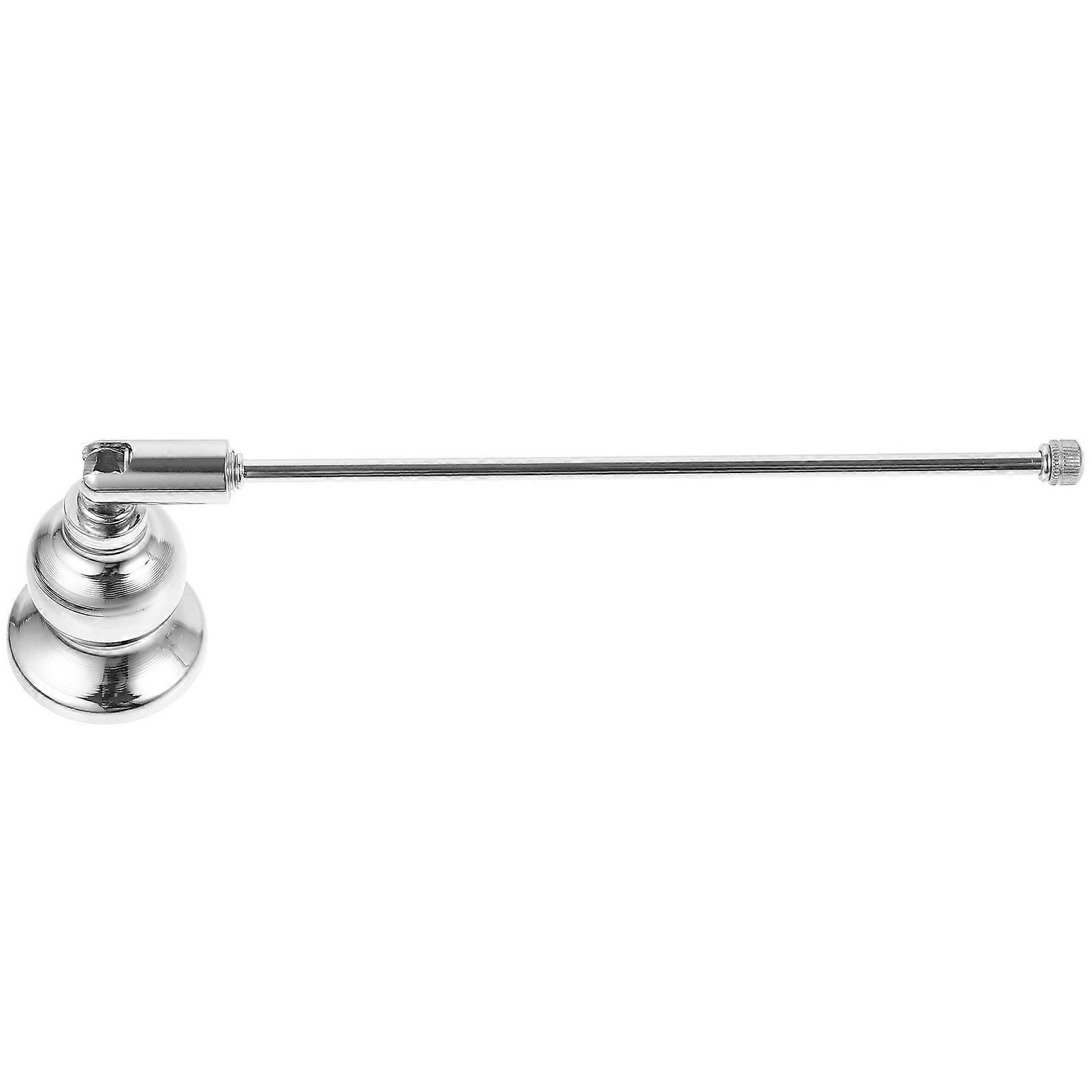 Candlestick Flame Extinguisher Candle Bell Extinguisher for Dorm Use Silver 28.00X8.00X5.00CM Iron Elegant Design 1Pack