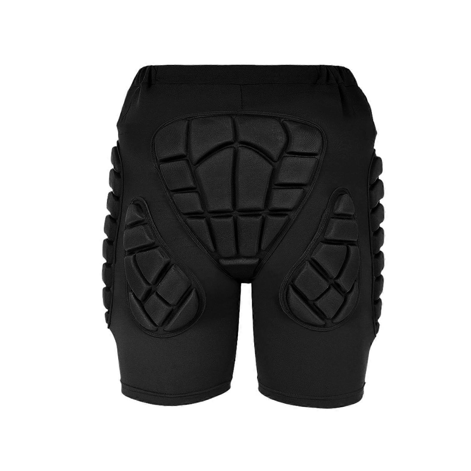 Padded hip protection shorts protector, thickened gait protection for fall protection for skateboard ski snowboard rides L Milk Silk