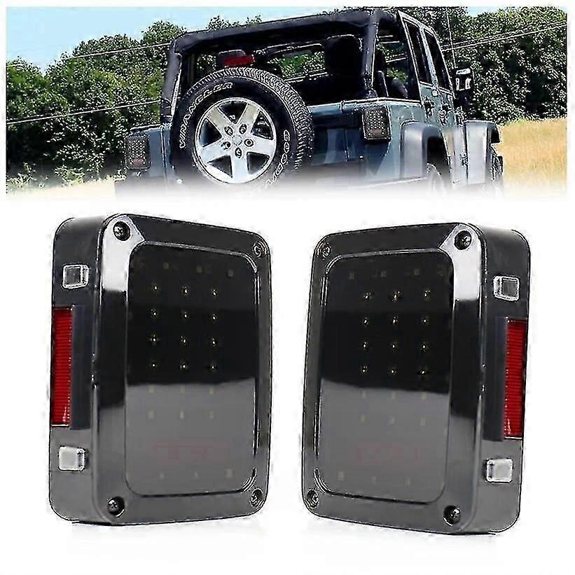 2PCS LED Feux Arrière Pare-chocs Arrière Parking Feu De Freinage Inversé Pour Jeep Wrangler JK 2007-2016
