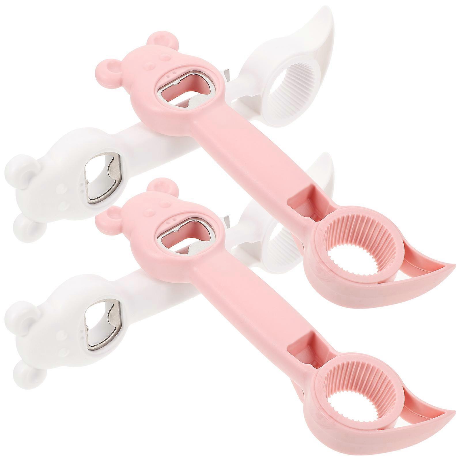 Multifunctional Bottle Opener Practical Kitchen Tools Ergonomic Handle Stainless Steel 4Pcs