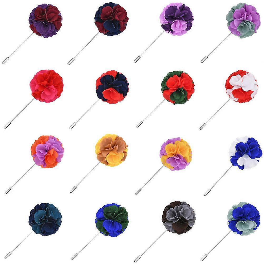 Män Kavajnål För Kostymer Krage Pin Elegant Design Chiffong Tyg 16st Alla tillfällen