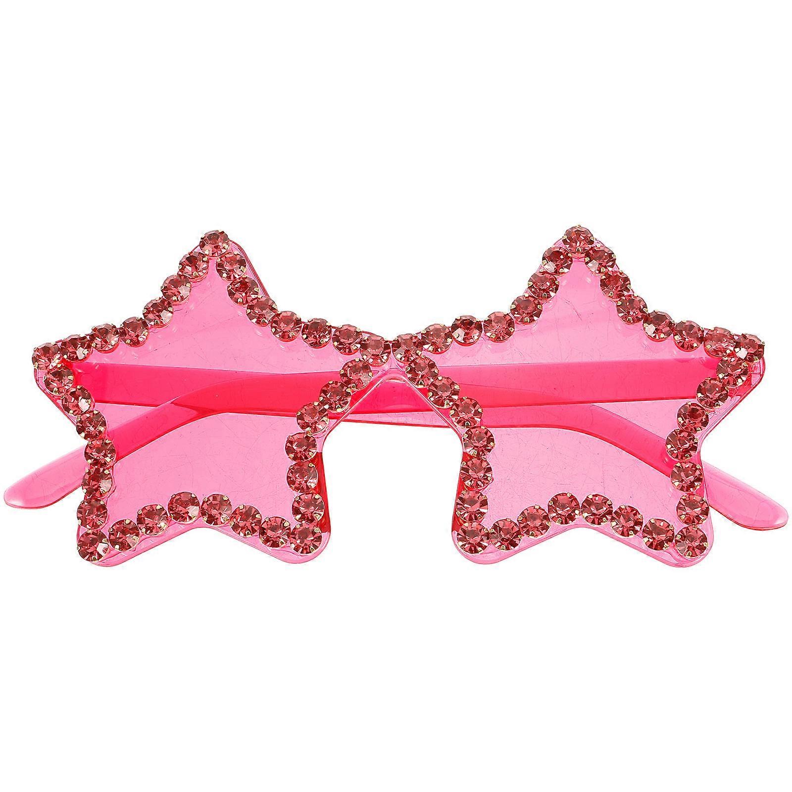 Frameless Star Sunglasses for Men Lightweight Fun Photo Prop Glasses for Festivals, Street Dance & Parties