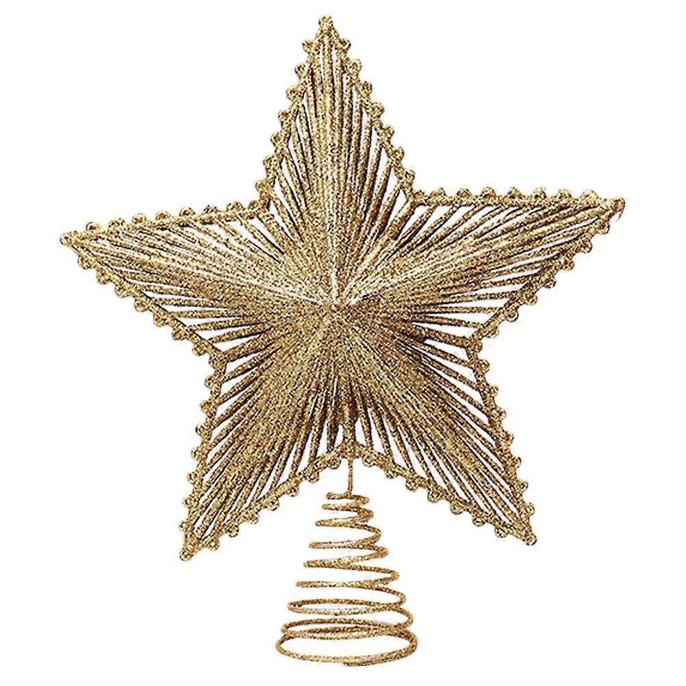 Tree Toppers Christmas Decorations Sparkling Christmas Tree Topper Classical Style For Homeowners Christmas 23x20cm 1Pcs