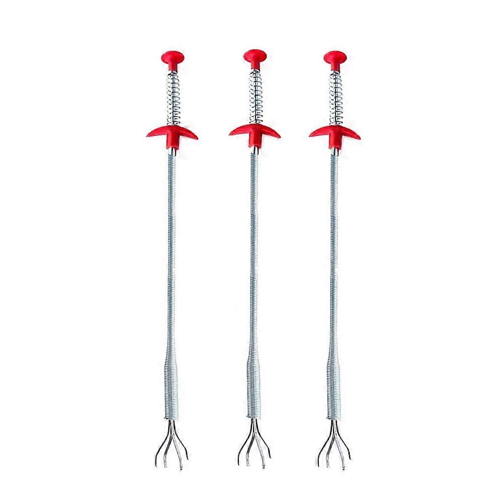 Spring Cleaners Drain Cleaning Extractor Sewer Dredging Tool for Homeowners 60cm Iron Wire 3Pcs