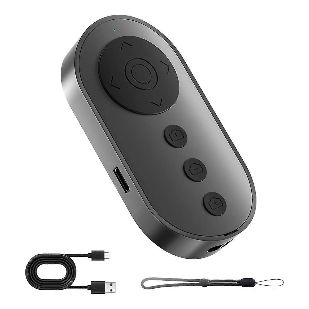 Bluetooth Camera Remote Shutter with Zoom and Front/Rear Camera Switch,Video Remote Control Selfie