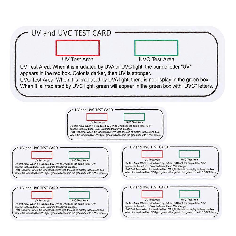 Uv Sensor Card Uv and Test Cards Laboratory Use Multi Color Rectangular Shape 6Pcs