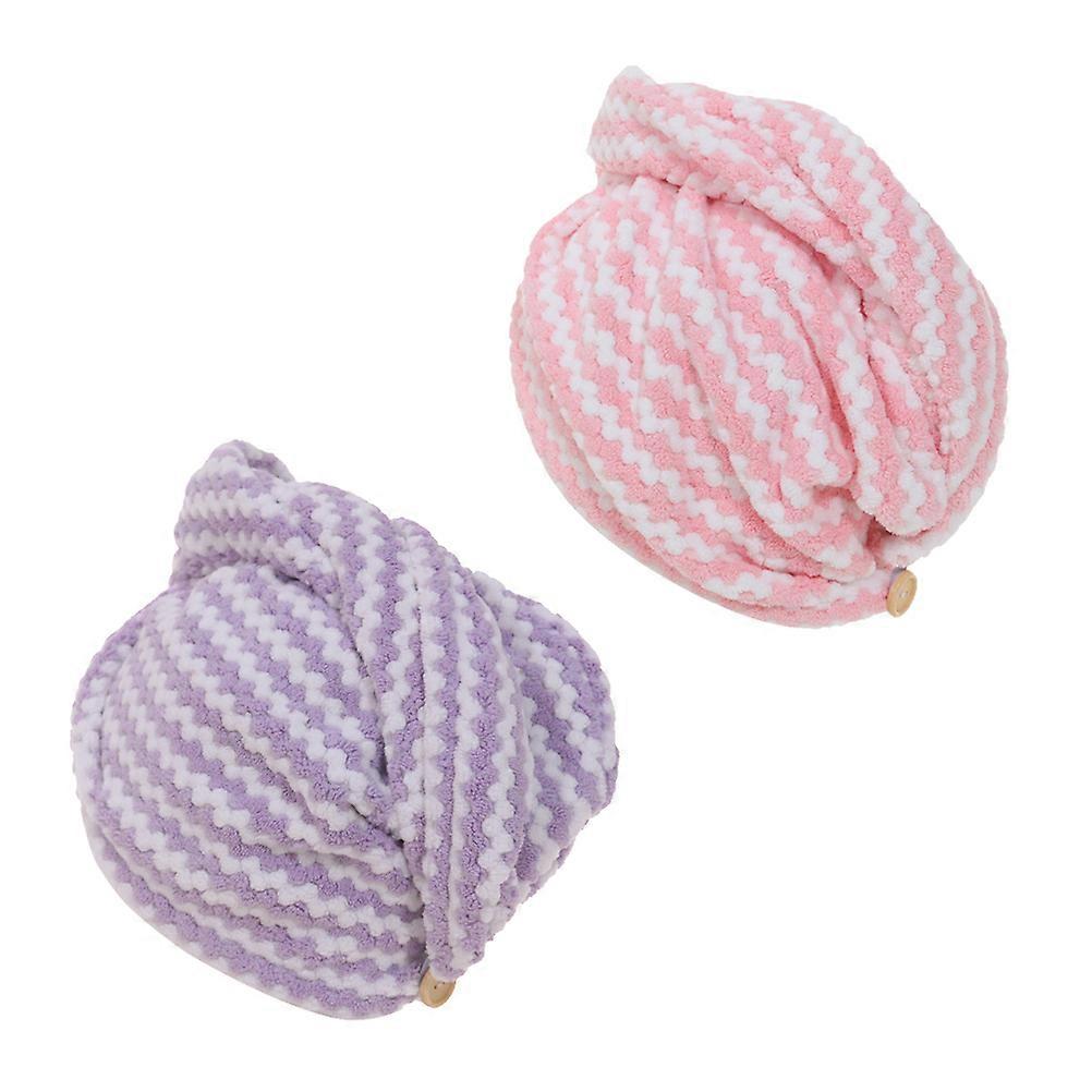 Fast Drying Towel Absorbent Non-Slip Quick Dry Cap Shape for Gym 2Pack