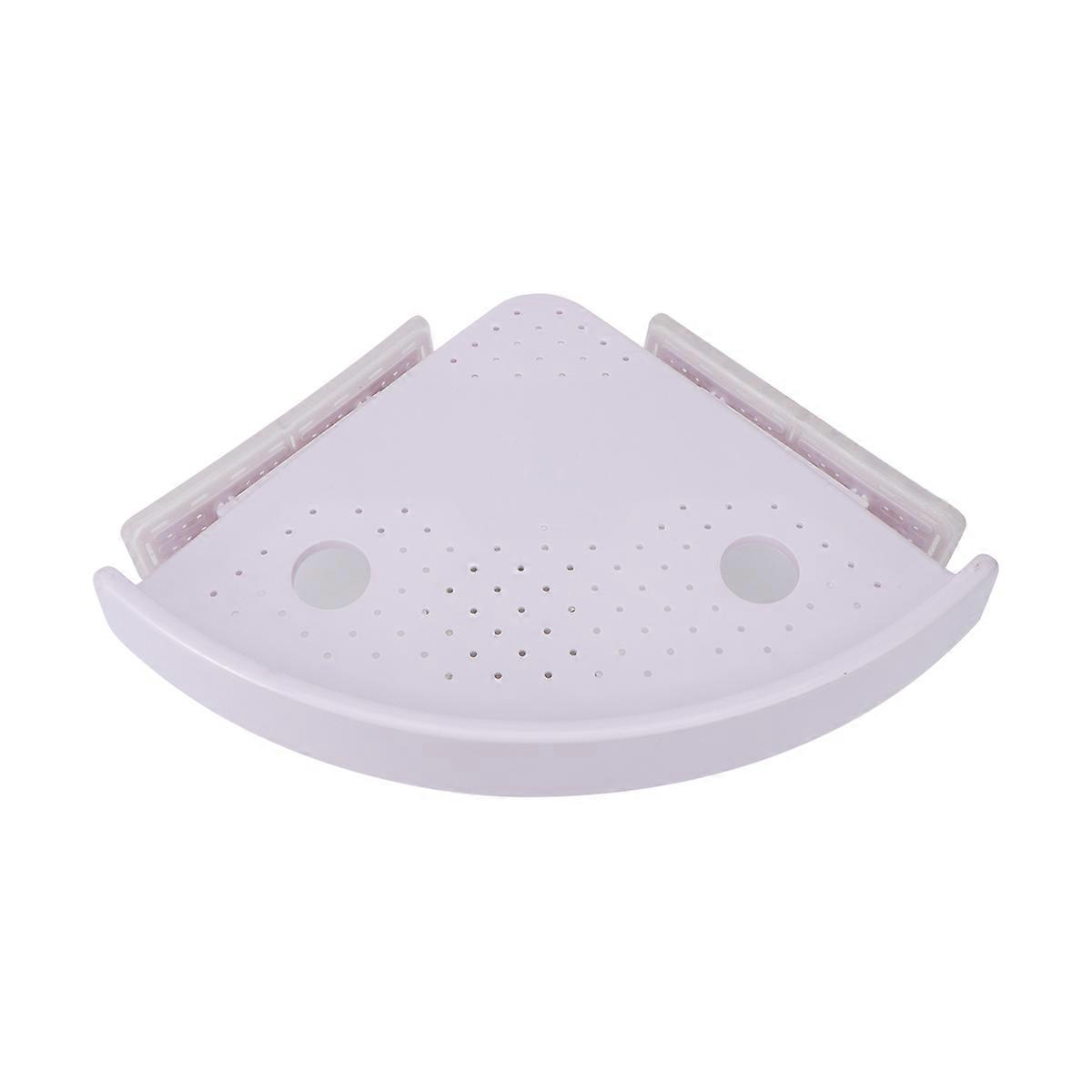Bathroom Storage Rack Triangle Corner Design Holding Items White 25x25x6cm 1Pcs