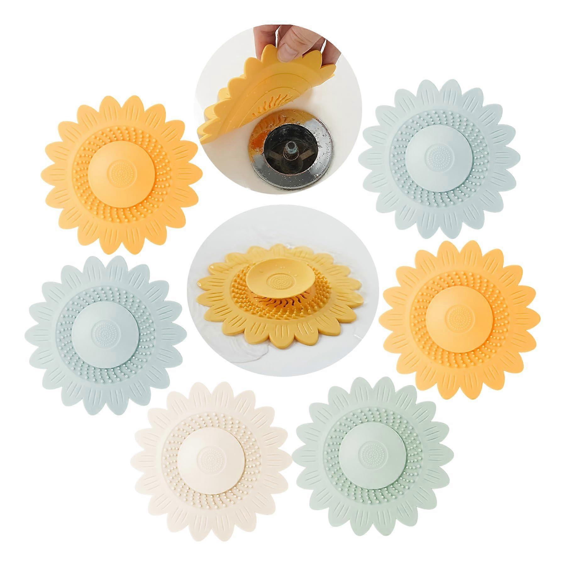 6 Pack Silicone Drain Plugs, Universal Bathtub Stopper