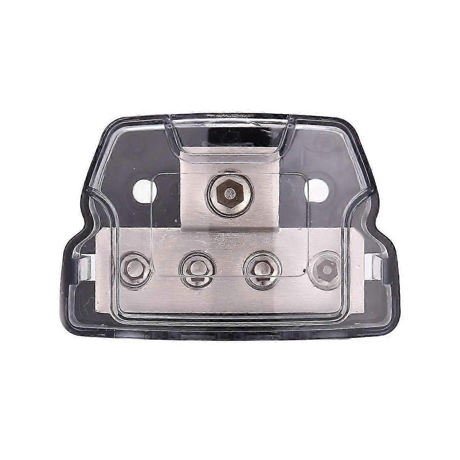 4 Way Power Distribution Block 1 x 0/2/4 Gauge in /4 x 4/8 Gauge Out Ground Distributor Block for Ca