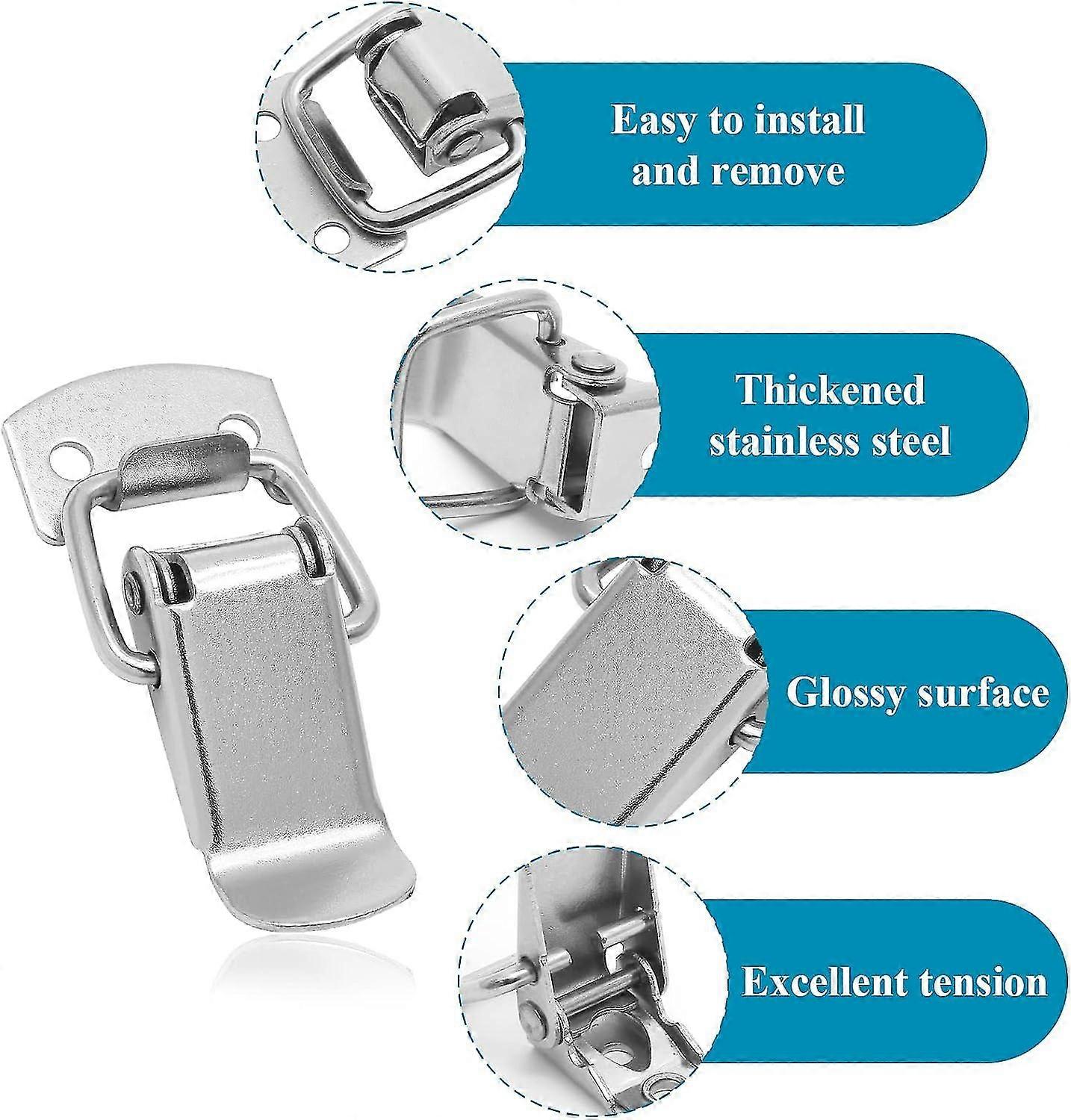 12 Pcs Toggle Latch - Mini Metal Toolbox Latch, Duckbill Style