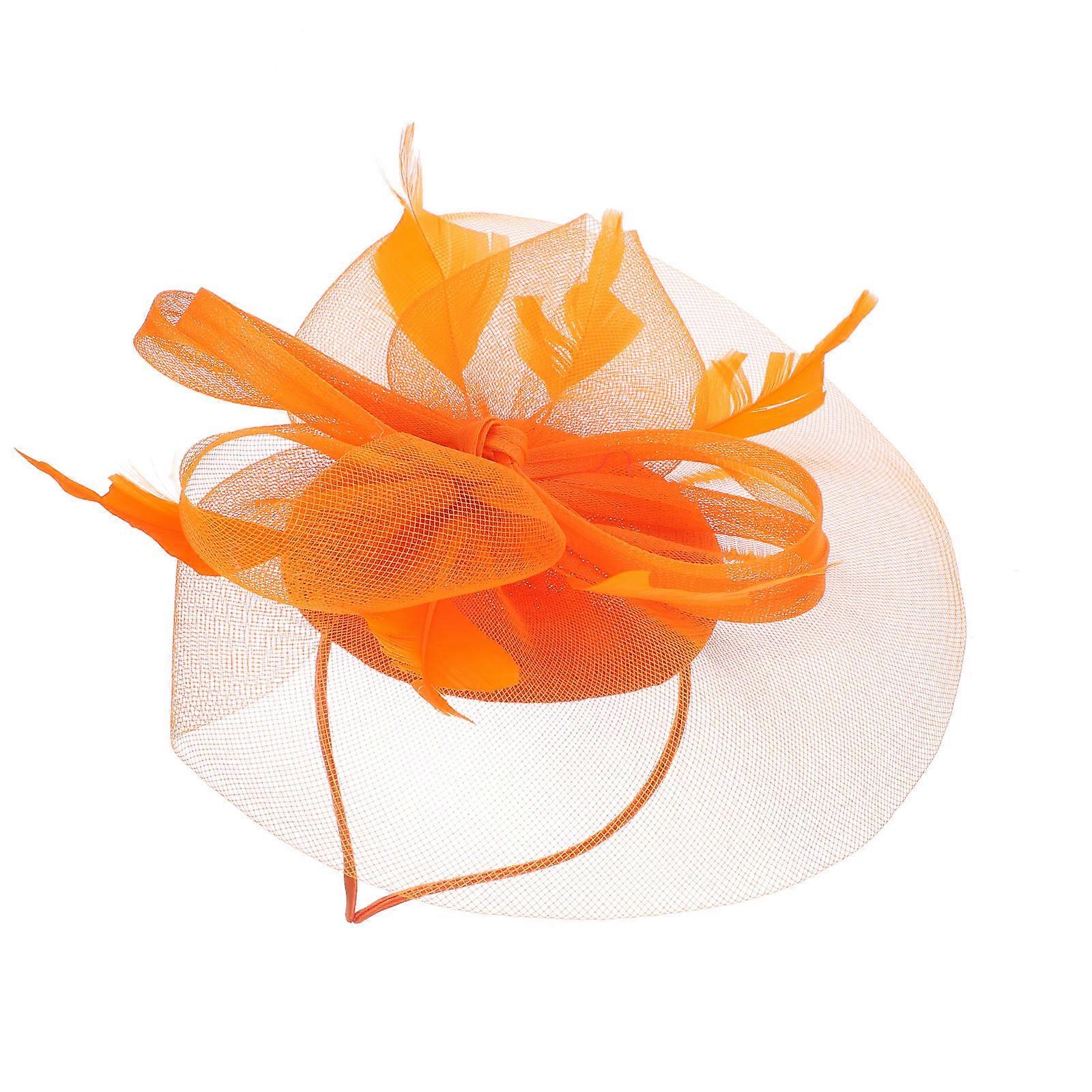 Wedding Hat Fascinator Hat Elegant Style Mesh Material Curved Shape 27x16cm 1Pack