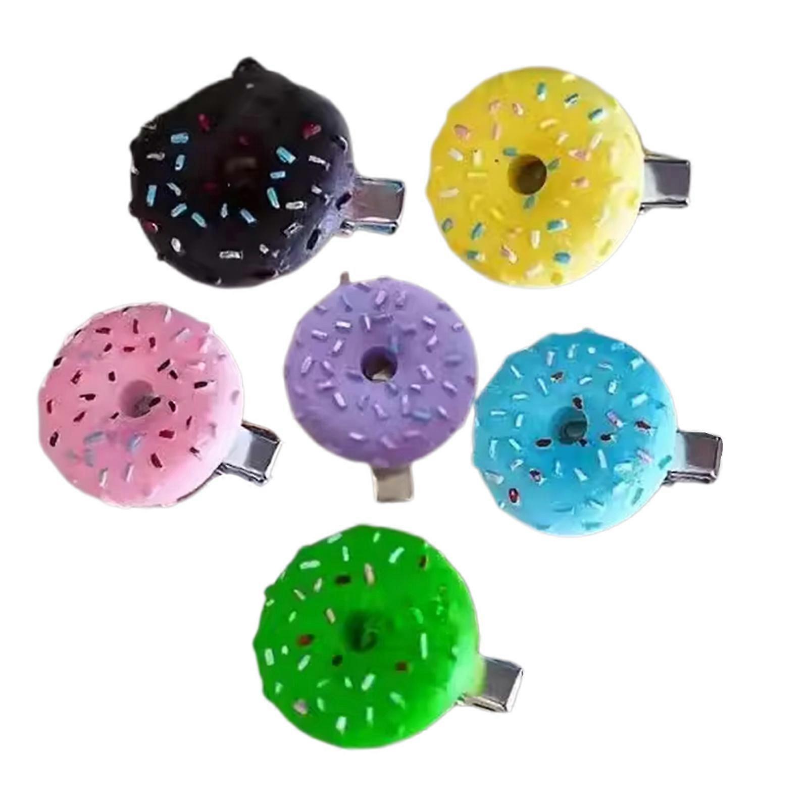 6PCS Contemporary Bakery Styles Hair Accessories Lightweight Design Hair Barrettes for Daily Styling Theme Event  Random color